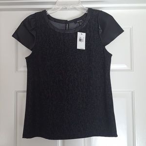 ELLA MOSS BLACK AND GRAY ANIMAL PRINT TOP  $138.00